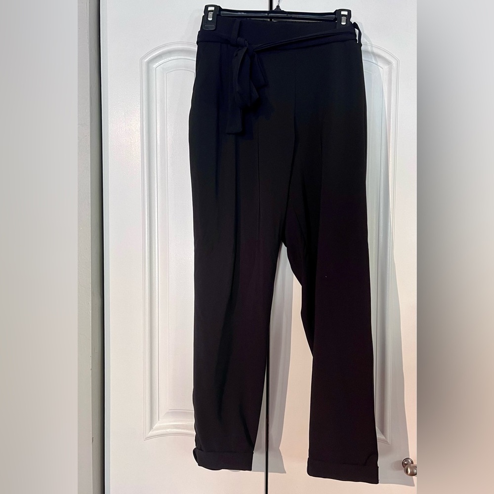 COPY - Torrid black pants, tapered ankles, belted size 1